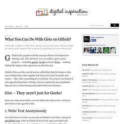 Github Gist Tutorial - All the Things you can do with a Gist