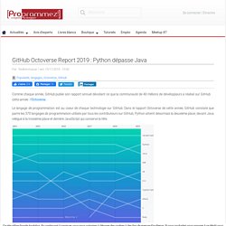 GitHub Octoverse Report 2019 : Python dépasse Java