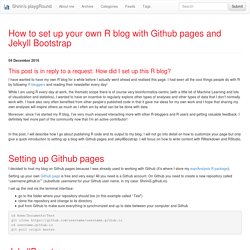How to set up your own R blog with Github pages and Jekyll Bootstrap