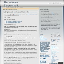 Gitosis: Adding Users « The ssteiner Blog-o-matic