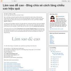 Làm sao để cao - Blog chia sẻ cách tăng chiều cao hiệu quả