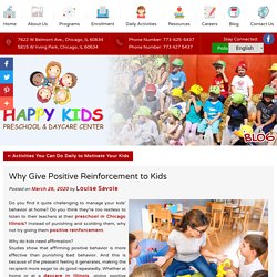 Why Give Positive Reinforcement to Kids