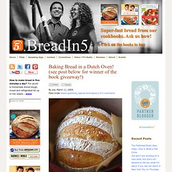 Baking Bread in a Dutch Oven! (see post below for winner of the book giveaway!)
