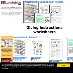 Giving instructions worksheets