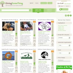 Explore and Start GivingSomeThing to These Nonprofits | GivingSomeThing.com