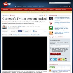 Gizmodo's Twitter account hacked