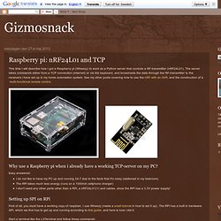 Raspberry pi: nRF24L01 and TCP