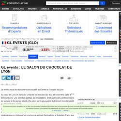 GL events : LE SALON DU CHOCOLAT DE LYON