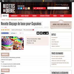 Recette Glaçage de base pour Cupcakes
