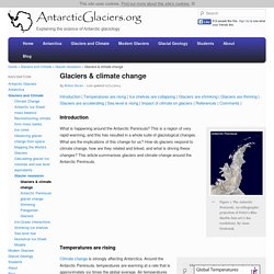 Glaciers and climate change - Antarctic Glaciers