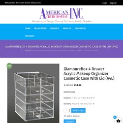 GlamoureBox 4 Drawer Acrylic Makeup Organizer Cosmetic Case