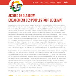 Glasgow Agreement · Engagement des Peuples pour le Climat