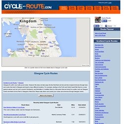 Glasgow Cycle routes