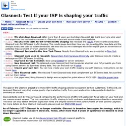 Glasnost: Test if your ISP is manipulating BitTorrent traffic