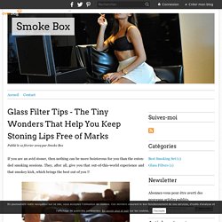 Glass Filter Tips - The Tiny Wonders That Help You Keep Stoning Lips Free of Marks - Smoke Box