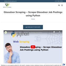 Glassdoor Scraping – Scrape Glassdoor Job Postings using Python