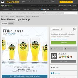 Beer Glasses Logo Mockup
