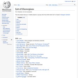 List of Glaswegians