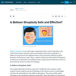 Balloon Sinuplasty Safe and Effective