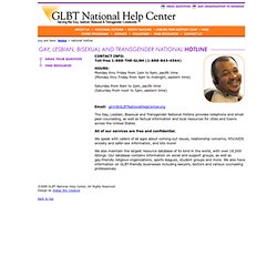 GLBT National Help Center