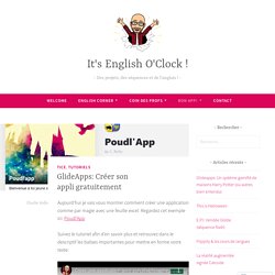 GlideApps: Créer son appli gratuitement – It's English O'Clock !