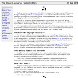 The glider: an Appropriate Hacker Emblem
