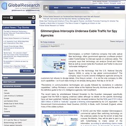 Glimmerglass Intercepts Undersea Cable Traffic for Spy Agencies