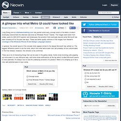 A glimpse into what Metro UI could have looked like