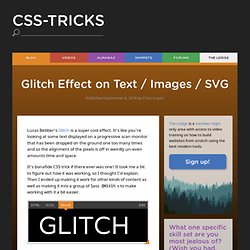 Glitch Effect on Text / Images / SVG