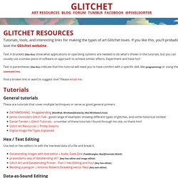 Glitchet: Art Resources