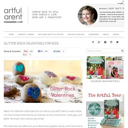 Glitter Rock Valentines for Kids