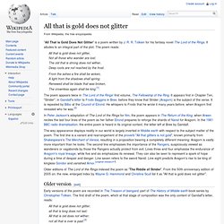 All that is gold does not glitter