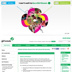 Global Action Award for Girl Scout Brownies