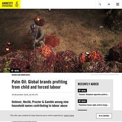 Palm Oil: Global brands profiting from child and forced labour