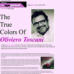 AdAge Global: The True Colors of Oliviero Toscani