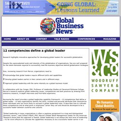 Global HR News: 12 competencies define a global leader