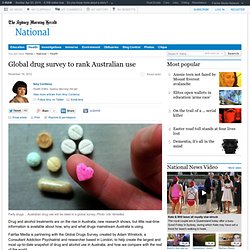 Global drug survey to rank Australian use