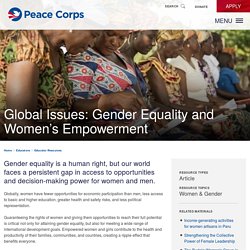 Global Issues: Gender Equality and Women’s Empowerment