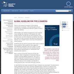 Global Guideline for Type 2 Diabetes - IDF