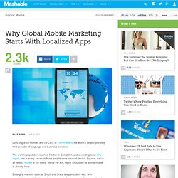Why Global Mobile Marketing Starts With Localized Apps