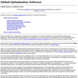 Global Optimization Software