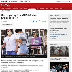 Global perception of US falls to two-decade low
