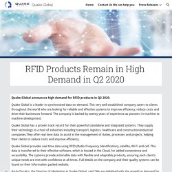 Quake Global - RFID Products Remain in High Demand in Q2 2020