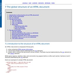 The global structure of an HTML document