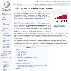 Global System for Mobile Communications