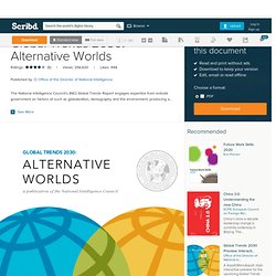 Global Trends 2030: Alternative Worlds