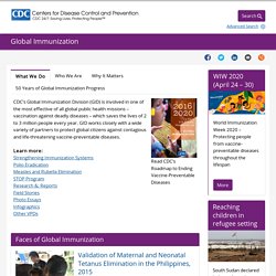 CDC Global Health - Vaccines and Immunization