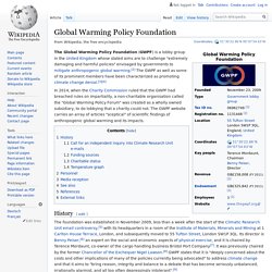 Global Warming Policy Foundation