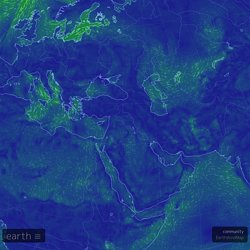 a global map of wind, weather, and ocean conditions