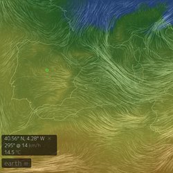 a global map of wind, weather, and ocean conditions